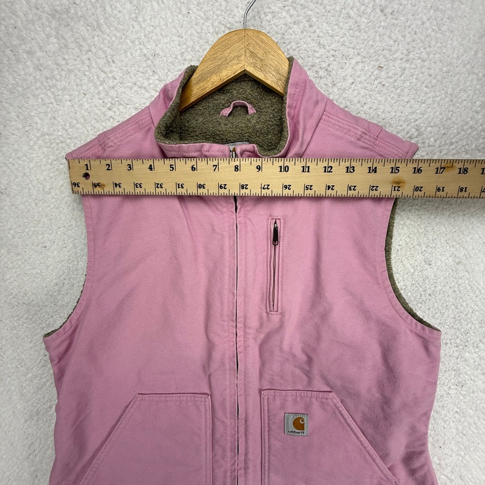 Carhartt Sandstone Vest Sherpa Lined Womens Large WV001 690 Pink Rose - Picture 7 of 11